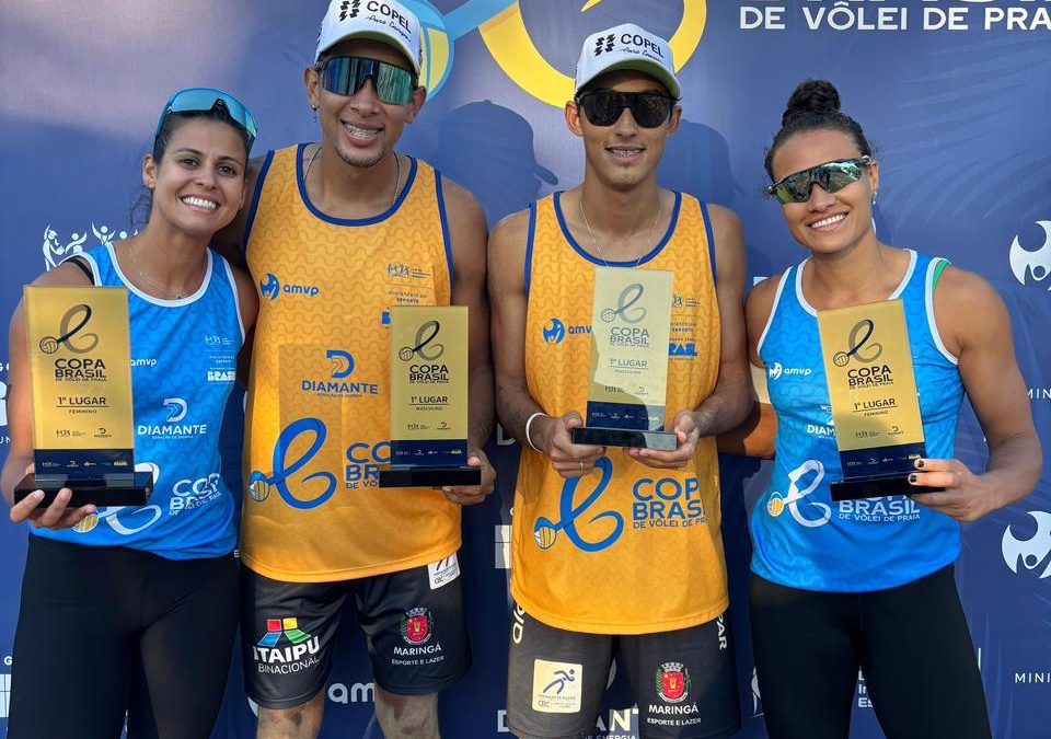 Dupla vitória da AMVP na Copa Brasil de Vôlei de Praia: conquistamos o ouro no masculino e no feminino!