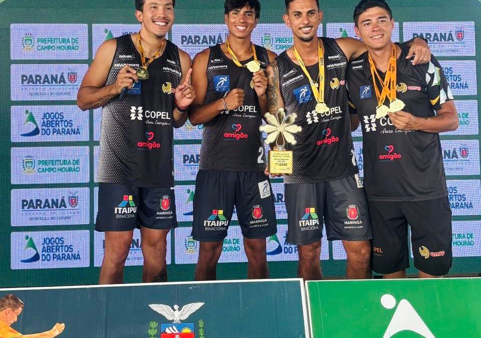 AMVP conquista o título masculino nos Jogos Abertos do Paraná com Felipe, Gabriel e Patrick
