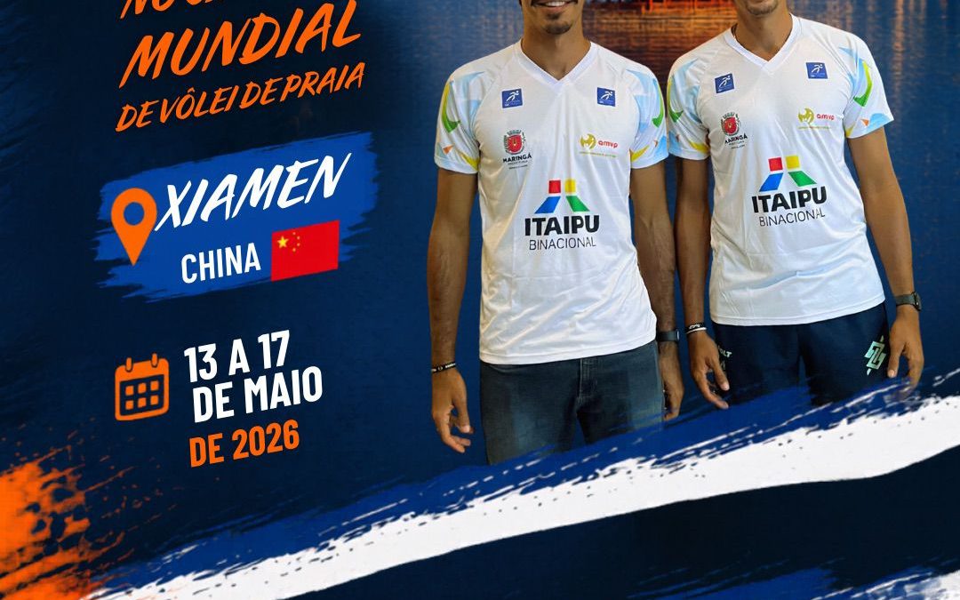 Henrique e Manaus representam a AMVP no Circuito Mundial de Vôlei de Praia em Xiamen